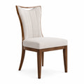 Chaise en bois massif et lin Beige
